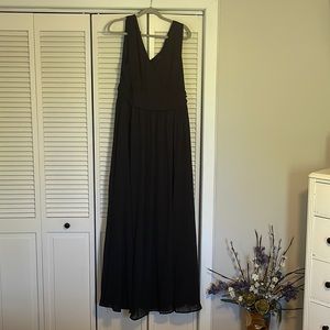 ASOS Chiffon Black Maxi Dress with slit